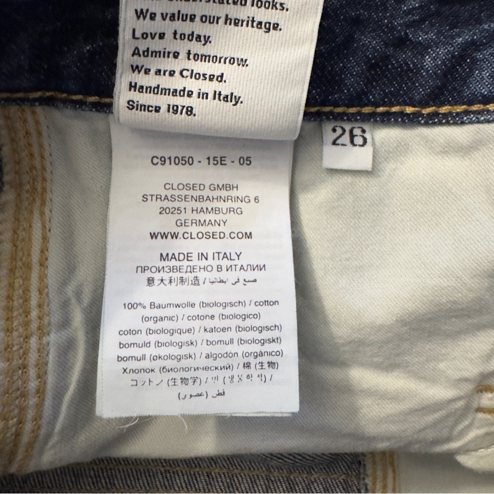 Closed "Pearl" High Waisted Jeans in Dark Blue 26 - Picture 7 of 12